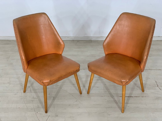 Image 1 of Mid Century fauteuil cocktail fauteuil stoelen stoelen vintage