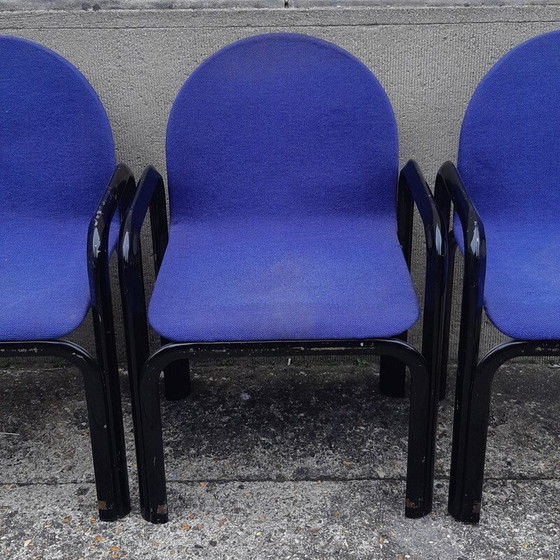 Image 1 of Vintage Orsay fauteuil in elektrisch blauwe stof van Gae Aulenti voor Knoll