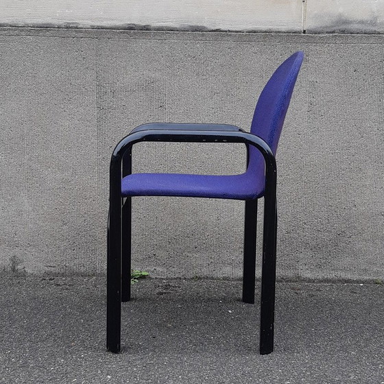 Image 1 of Vintage Orsay fauteuil in elektrisch blauwe stof van Gae Aulenti voor Knoll