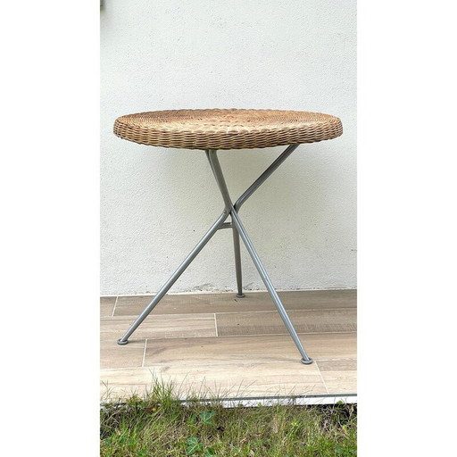 Vintage rotan klaptafel