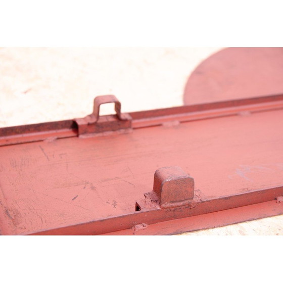 Image 1 of Vintage reclamebord met de letters ZTS in plaatstaal en metaal, Tsjecho-Slowakije 1980