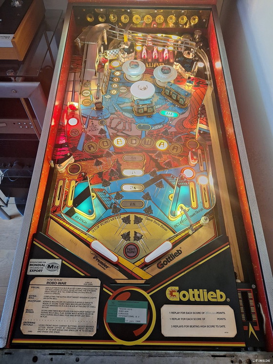 Image 1 of Flipperkast Gottlieb Robo War Pinball