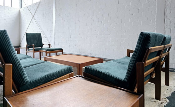 Image 1 of Illum Wikkelsø Art Vintage Sofa Fauteuils Banken Zitgroep Sofa Set Set 60s 70s Mid Century Teakhout