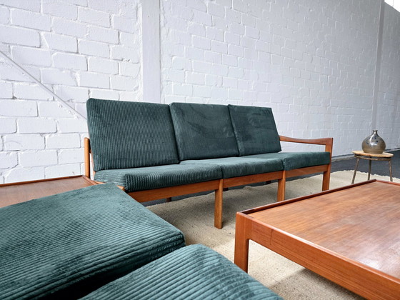 Image 1 of Illum Wikkelsø Art Vintage Sofa Fauteuils Banken Zitgroep Sofa Set Set 60s 70s Mid Century Teakhout