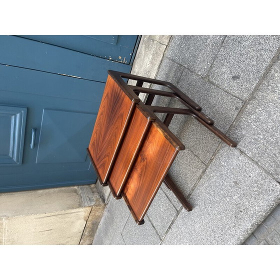 Image 1 of Vintage nesttafel in rozenhout