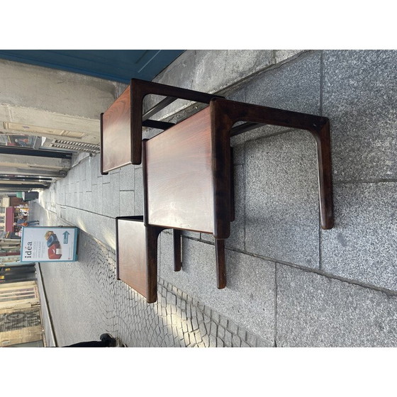 Image 1 of Vintage nesttafel in rozenhout