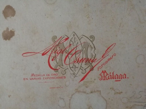 Image 1 of Originele schetsfoto van vernietigd werk door Casasola, gesigneerd 1895