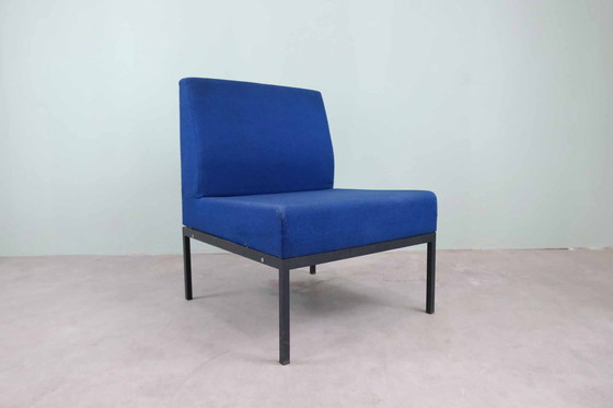 Image 1 of Blauwe vintage stoel Midcentury Space Age 