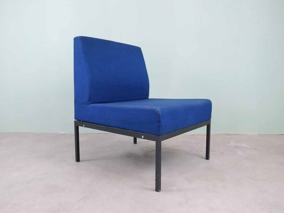 Image 1 of Blauwe vintage stoel Midcentury Space Age 