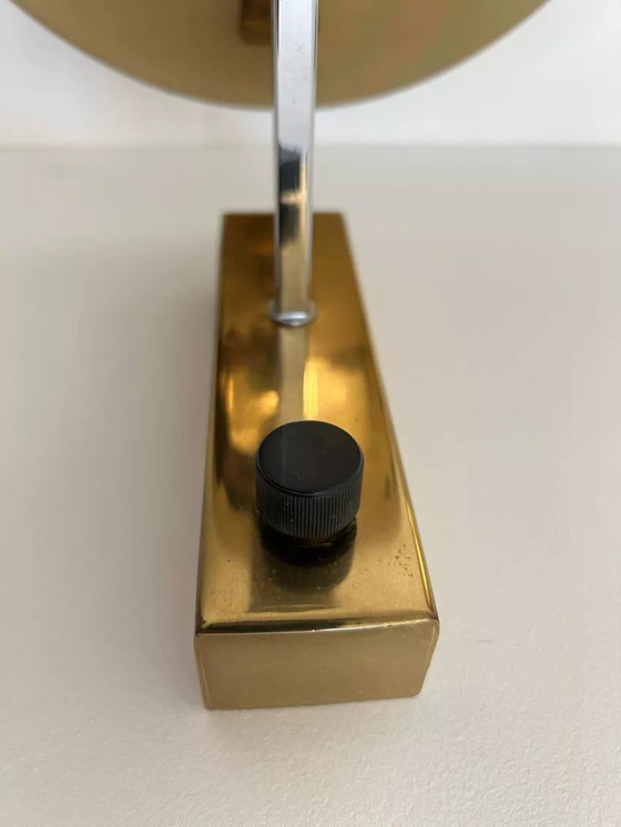 Image 1 of 2X Vintage wandlamp chroom en messing