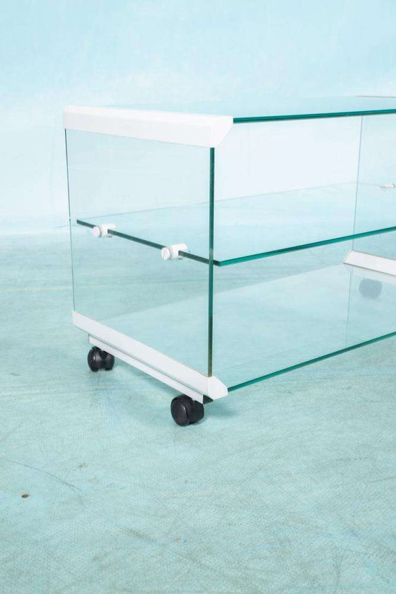 Image 1 of Galotti & Radice serveerwagen glas, vintage design barcart