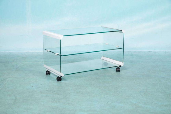 Image 1 of Galotti & Radice serveerwagen glas, vintage design barcart