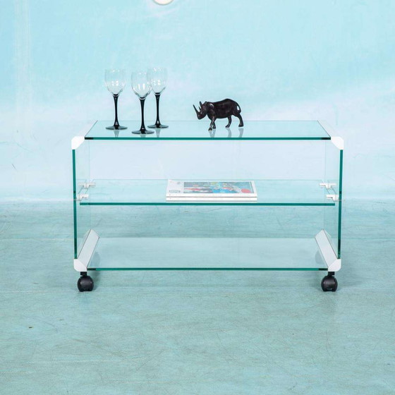 Image 1 of Galotti & Radice serveerwagen glas, vintage design barcart