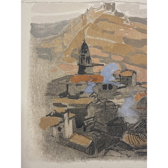 Image 1 of Vintage houtsnede door Paul Jouve, jaren 1932