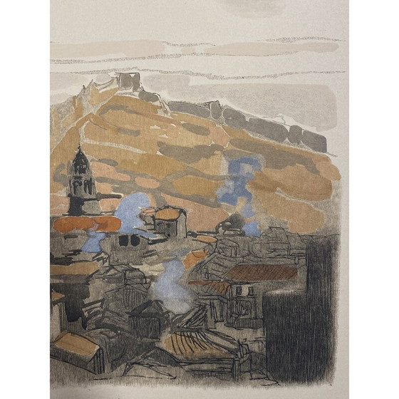 Image 1 of Vintage houtsnede door Paul Jouve, jaren 1932