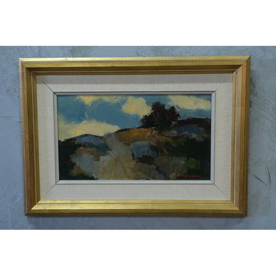 Image 1 of Zweeds modern olieverf op paneel door Arne Aspelin, jaren 1960