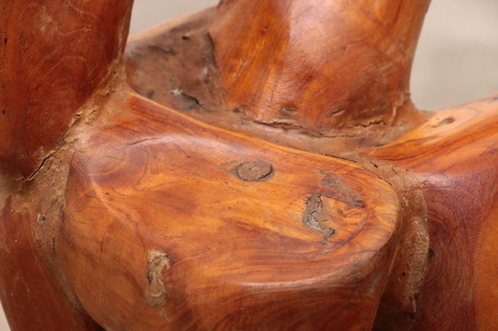 Image 1 of Andrianna Shamaris US Robuuste fauteuil van gerecycled hout