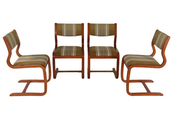 Image 1 of 4x vintage eetkamerstoelen 'Lügde' jaren '70
