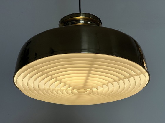 Image 1 of Grote messing hanglamp, Zweden 1960