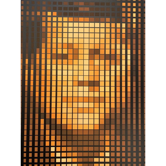 Image 1 of Vintage zeefdruk "J.F Kennedy" in kleuren op papier van Yvaral, 1979