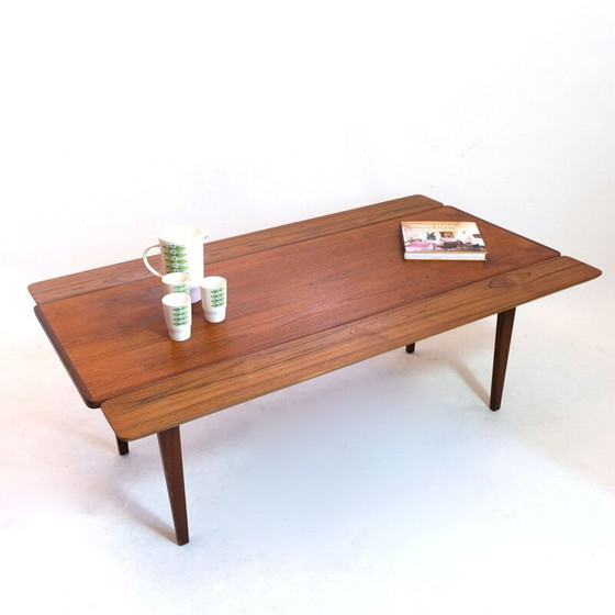 Image 1 of Scandinavische vintage salontafel met verlengstukken, 1960