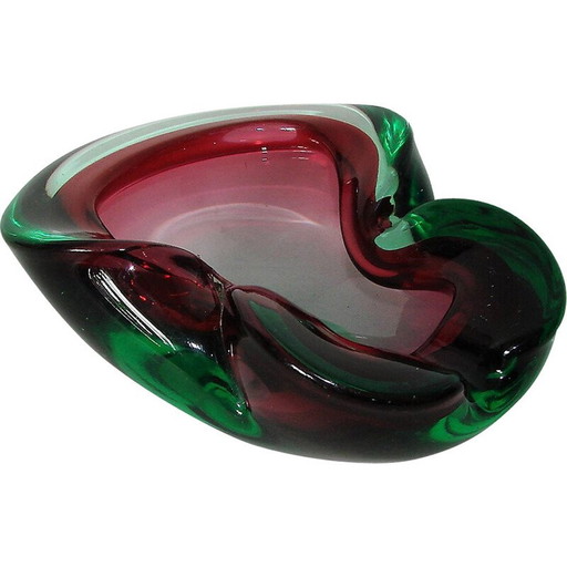 Vintage asbak van Plavio Poli voor Seguso Murano, 1970