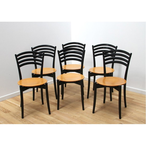 Image 1 of Set van 6 vintage stoelen voor gemeenschappen