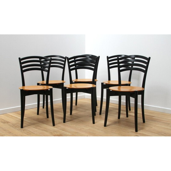 Image 1 of Set van 6 vintage stoelen voor gemeenschappen