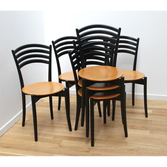 Image 1 of Set van 6 vintage stoelen voor gemeenschappen