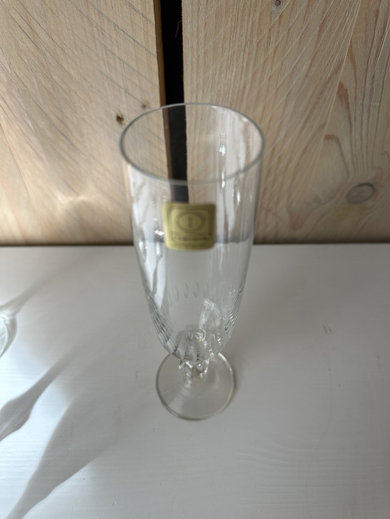 Image 1 of 4 x Durobor Belgium champagne glazen 70s