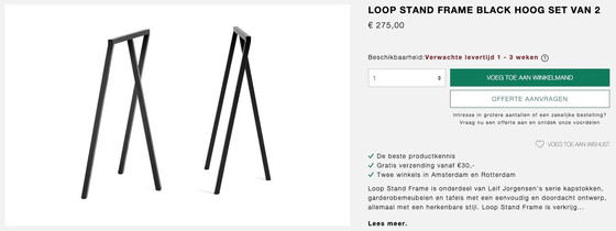 Image 1 of 2x Hay Loop Stand Frame Black Hoog