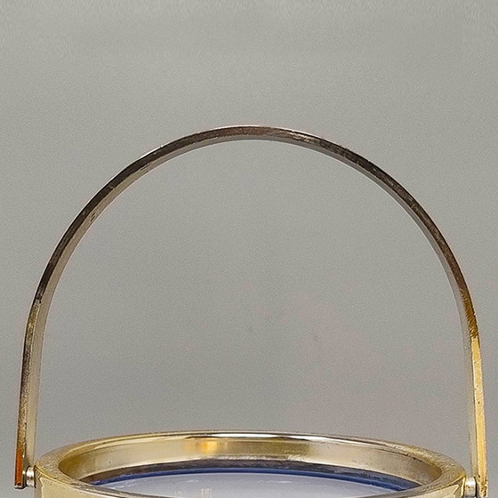 Image 1 of 1970S Prachtige blauwe ijsemmer in kristal van L.A.C.S. Gemaakt in Italië.