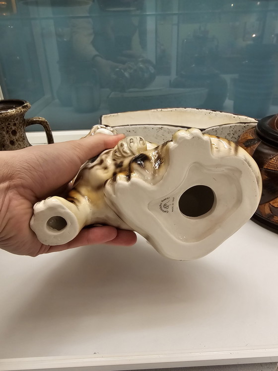 Image 1 of Handgeschilderd Tijger Uit Italië Vintage Retro