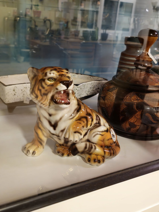 Image 1 of Handgeschilderd Tijger Uit Italië Vintage Retro