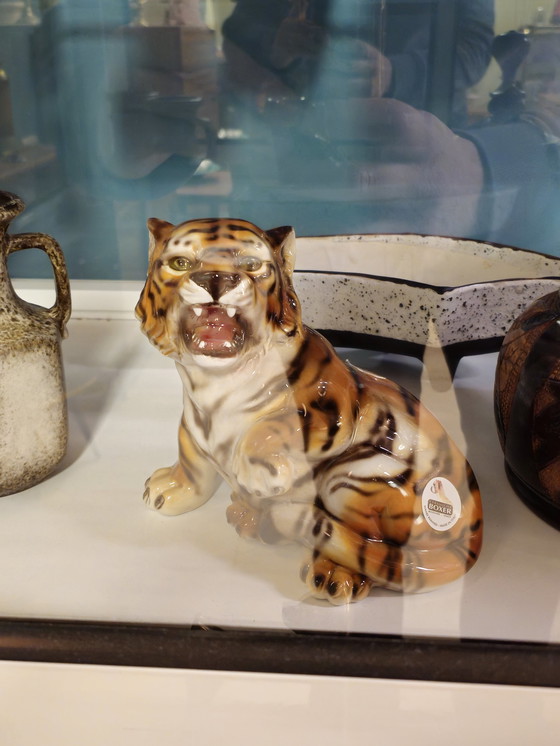 Image 1 of Handgeschilderd Tijger Uit Italië Vintage Retro