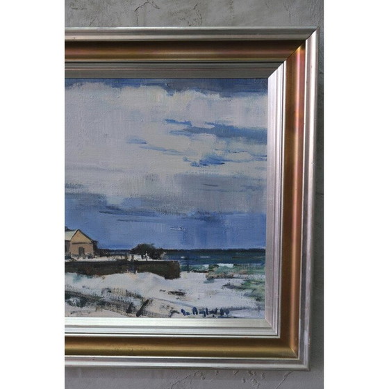 Image 1 of Vintage olieverfschilderij op doek van Gunnar Herman Berglund, Zweden 1960