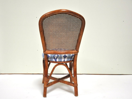 Image 1 of Vintage Bamboe Eetkamerstoelen