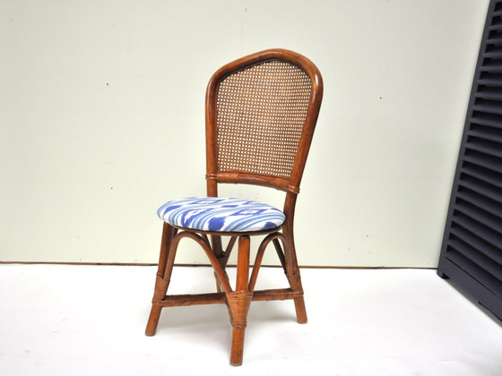 Image 1 of Vintage Bamboe Eetkamerstoelen