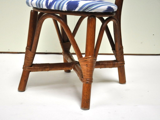 Vintage Bamboe Eetkamerstoelen