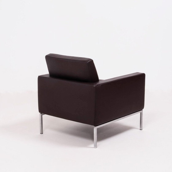 Image 1 of Paar vintage Walter Knoll bruin lederen fauteuils