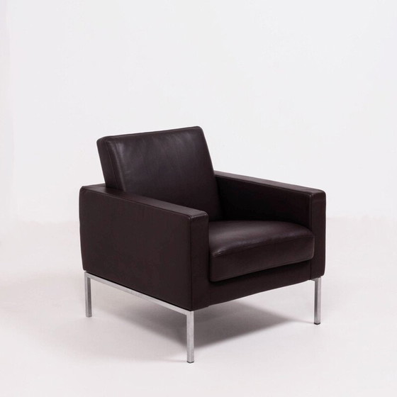 Image 1 of Paar vintage Walter Knoll bruin lederen fauteuils