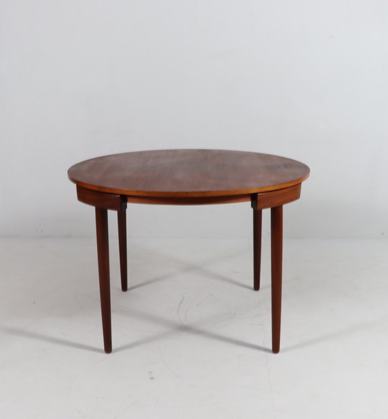 Image 1 of Teakhouten eettafelset van Hans Olsen voor Frem Røjle, model: 'Roundette', Denemarken, jaren 1960