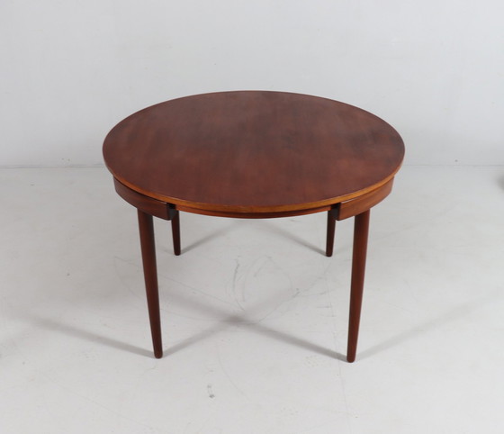 Image 1 of Teakhouten eettafelset van Hans Olsen voor Frem Røjle, model: 'Roundette', Denemarken, jaren 1960