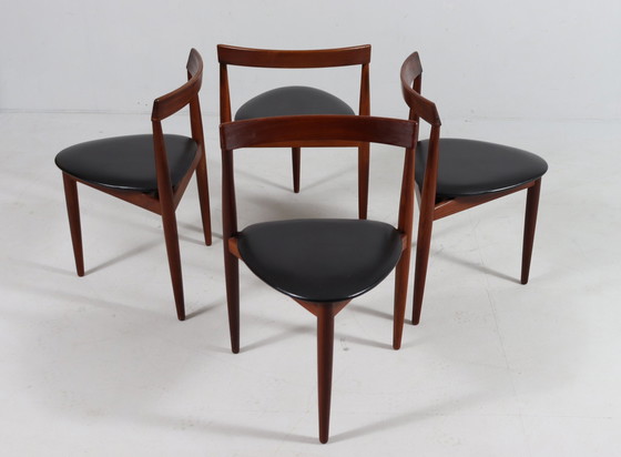 Image 1 of Teakhouten eettafelset van Hans Olsen voor Frem Røjle, model: 'Roundette', Denemarken, jaren 1960