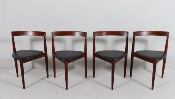 Image 1 of Teakhouten eettafelset van Hans Olsen voor Frem Røjle, model: 'Roundette', Denemarken, jaren 1960