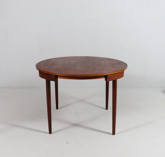 Image 1 of Teakhouten eettafelset van Hans Olsen voor Frem Røjle, model: 'Roundette', Denemarken, jaren 1960