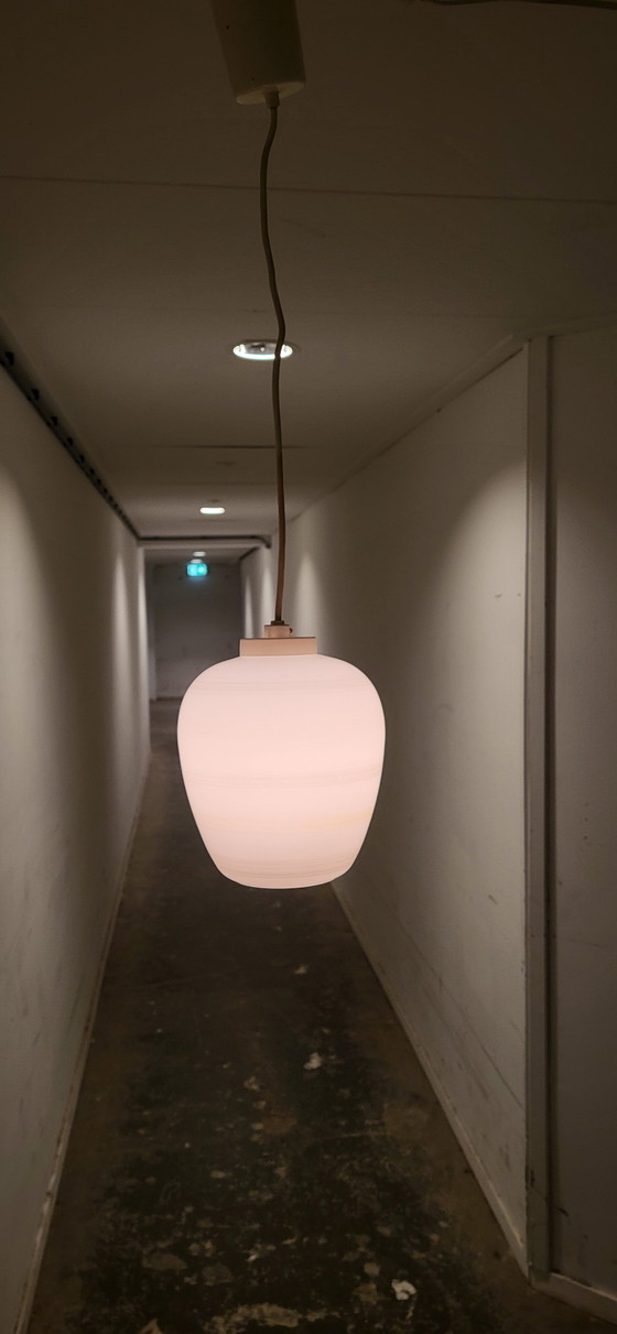 Image 1 of Vintage Melkglas Lamp (Wellicht Philips) Jaren '50