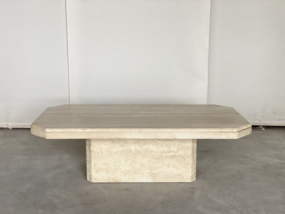 Image 1 of Vintage travertine coffeetable