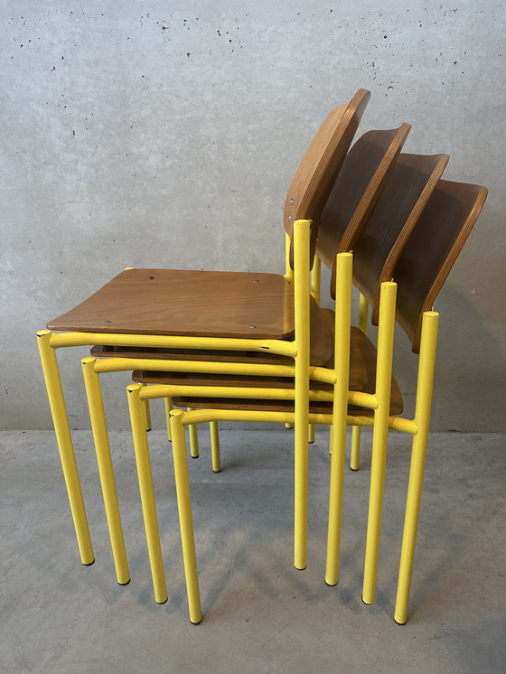 Image 1 of 6x vintage stapelstoelen ‘De Valk’