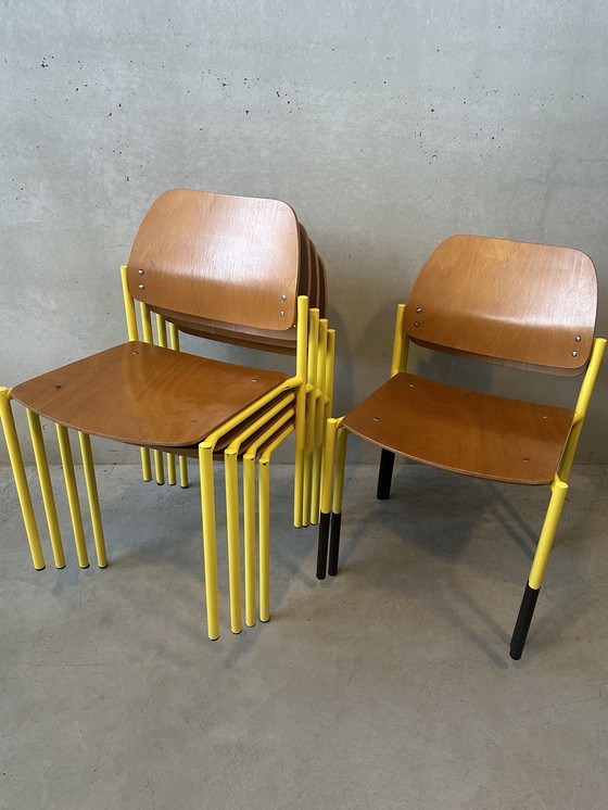 Image 1 of 6x vintage stapelstoelen ‘De Valk’